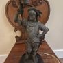 Vintage Spelter Soldier Lamp Image 4