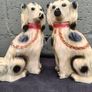 2 x Vintage Chalkware Dogs Image 7