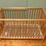 Large Wooden Baby Cot | Natural Wood | Great Condition Image 2
