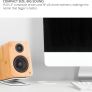 Kanto YU2 3 Inch 2-Way Powered Desktop Speakers - Gloss White + S2W Desktop Speaker Stands Image 5
