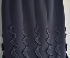 KAREN MILLEN black ruffle details skirt Sz 14 UK (Fit 12-14UK)