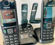 Gigaset AS690A Duo Cordless Phone Twin Set & Answering Machine (As New)