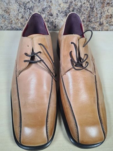 mens CLARKS GOLD COAST shoes brown tan leather square toe Size UK 10 EU 44 BRAND NEW