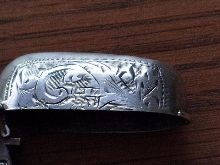 Antique Sterling Silver Vesta Case - High Shine Finish (Birmingham 1923)