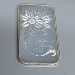 Vintage 1979 Madison Mint Mothers Day One Ounce Fine Silver Art Bar