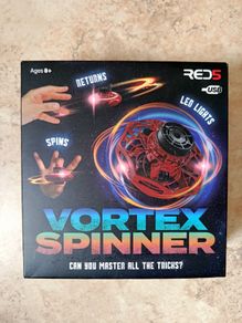 Vortex Spinner Red Fidget USB Rechargeable Flying Boomerang Toy LED light NEW