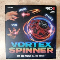 Vortex Spinner Red Fidget USB Rechargeable Flying Boomerang Toy LED light NEW