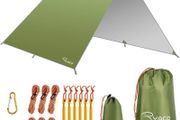 FREE EXPRESS SHIPPING Hammock Rain Fly Tent Tarp, 3m x 3m Tarpaulin Portable Sunshade Lightweight Waterproof Groundsheet Windproof Camping gazebo Picnic Mat Anti UV Sun Shelter for Camping Travel Beach