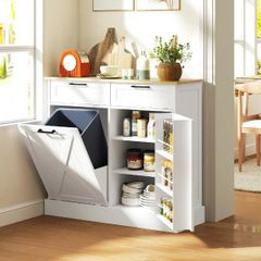 Farmhouse Sideboard with Tilt-Out Bin