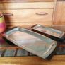 Vintage DKF Lundtofte Danish Stainless Steel Serving Dish Teak Handles Image 9