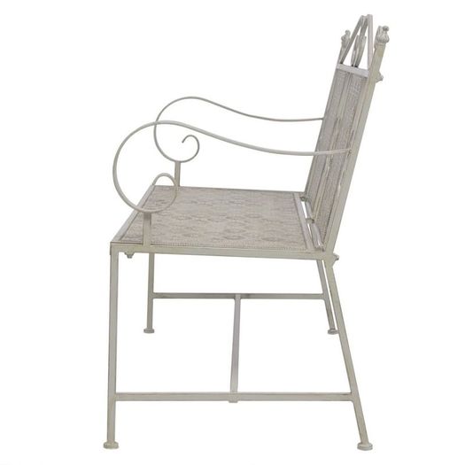 Garden Bench 115 cm Steel Grey