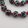 Antique Venetian Style Zigzag Pattern & Venetian WhiteHeart Glass Beads Necklace Image 8
