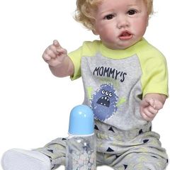 Reborn Baby Doll, 55 cm Full Body Silicone Baby Doll, Soft Reborn Baby Doll, Sweet and Life-Like Toddler (FREE POSTAGE)