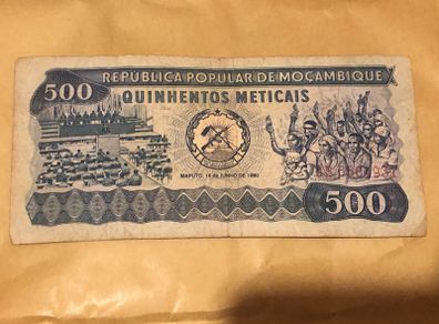 500 Meticais 1980 Mozambique