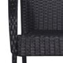 5 Piece Garden Dining Set Poly Rattan Black Image 5