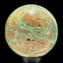 Smithsonite Sphere - Natural Stone, Wooden Stand Image 3