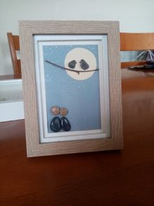 Night Scene Pebble Art