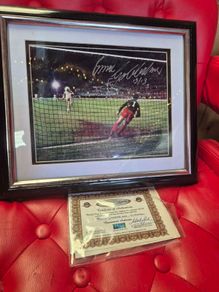 Framed Bruce Grobbelaar Signed Liverpool FC Photo + Certificate of Authenticity (1984 European Cup Final "Spaghetti Legs")