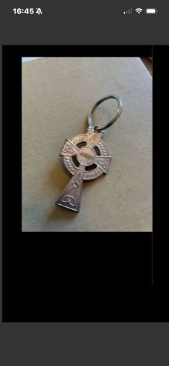 Rare 'Erin' Crucifix Key Ring