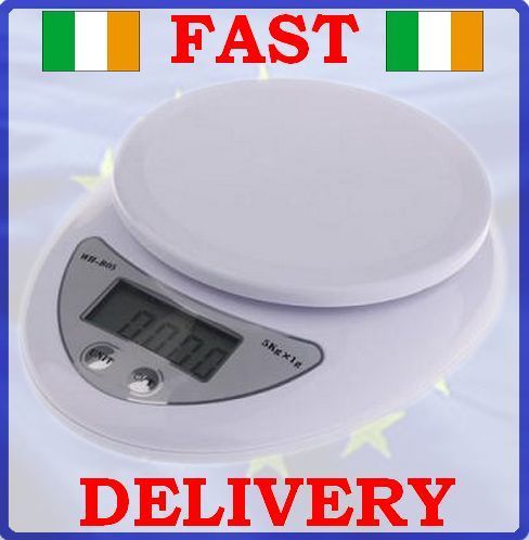 New 5kg 5000g / 1g Digital LCD Electronic Kitchen Weighing Balance Scale #158