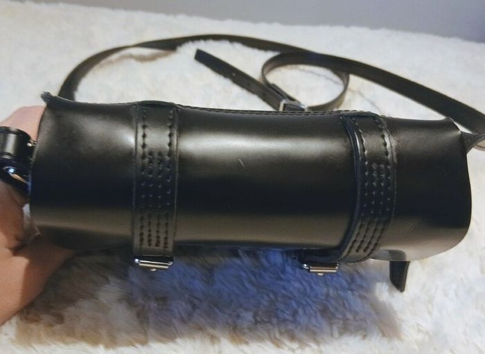 Dr. Martens Black Leather 7" Crossbody Satchel Bag