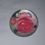 Vintage Style Domed Glass Rose Paperweight - Excellent Condition Image 2
