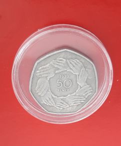 50p coin in case