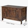 Large Wood Toy Chest Safety Hinge Kids Storage Bench Image 2