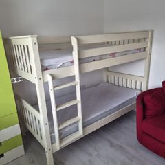 Bunk bed and 2 double beds