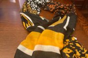 SAMOON new scarf  / shawl with tags on in black, burnt orange and white