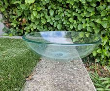 Beautiful glass sink with chrome tap