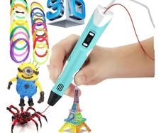 3D Pen Printer Drawing Doodler Stereoscopic + 3 ABS Filaments - Extra Filaments Available
