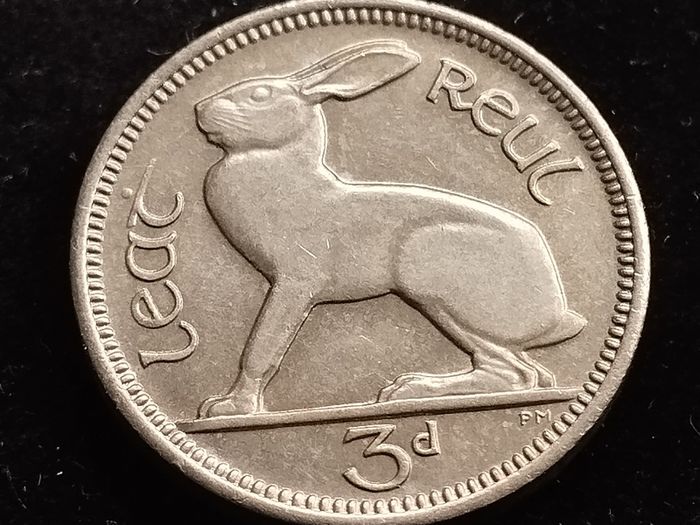 Ireland - 1968 - 3 Pence - Hare - KM.12a - UNC - [772]