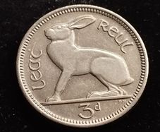 Ireland - 1968 - 3 Pence - Hare - KM.12a - UNC - [772]