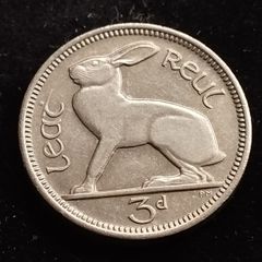 Ireland - 1968 - 3 Pence - Hare - KM.12a - UNC - [772]