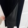 Stunning Black Velvet Maxi Dress - Pink Floral Embroidery UK8/10 Image 3
