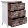 Side Cabinet with 6 Drawers Brown 60x30x75 cm Paulownia Wood Image 5
