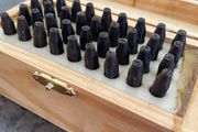 36-piece steel letter and number punch stamp set