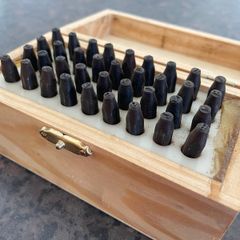 36-piece steel letter and number punch stamp set