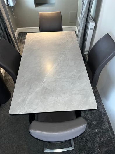 Brand New Kitchen Table & 4 Secondhand Chairs