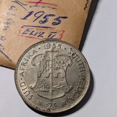 South Africa Silver Florin 1955