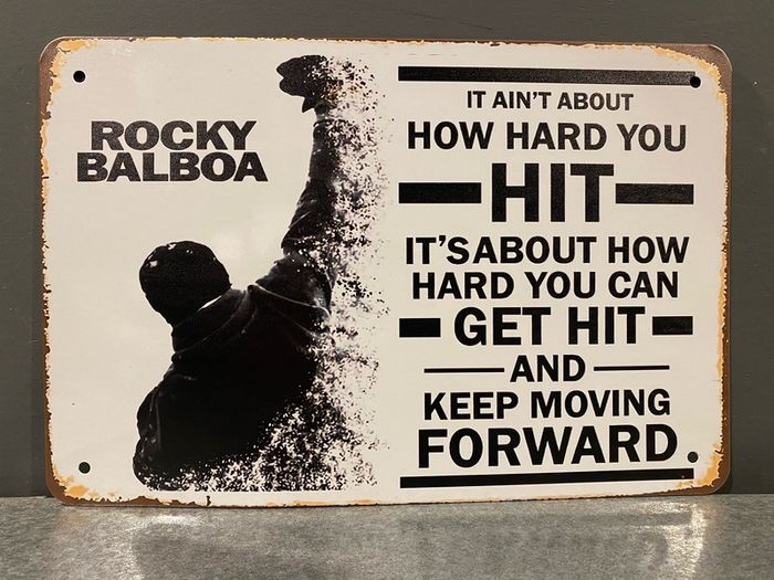 Rocky Balboa Tin Metal Sign