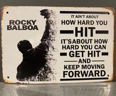 Rocky Balboa Tin Metal Sign