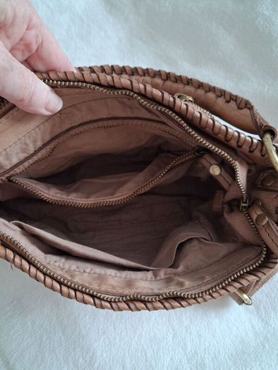 Vera Pelle - Leather Bag - Light Brown - New Without Tags RRP 120
