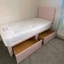 New Stylish single ,Double 4ft, 4ft6, King 5ft And 6ft Superking Sizes Divan Beds Instock. Drawers And Optional Tufted Mattresses Available. Free Delivery Image 4