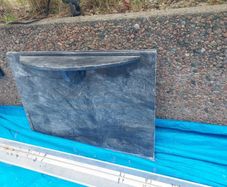 marble tile with a shelf