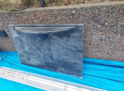 marble tile with a shelf