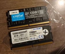32GB 1x Patriot 1x Crucial 2x16GB DDR5 Laptop RAM Sodimm 5600MHz