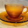Amber glass espresso cups Image 2