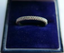 Vintage Sterling Silver 925 Sparkle Ring size S - 2,8g